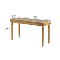 Daesha Sofa Table in Marble/Antique Gold - Ornate Home