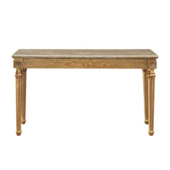 Daesha Sofa Table in Marble/Antique Gold - Ornate Home