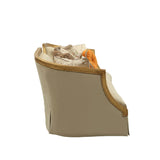 Daesha Sofa in Tan Flannel & Antique Gold - Ornate Home