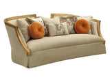 Daesha Sofa in Tan Flannel & Antique Gold - Ornate Home