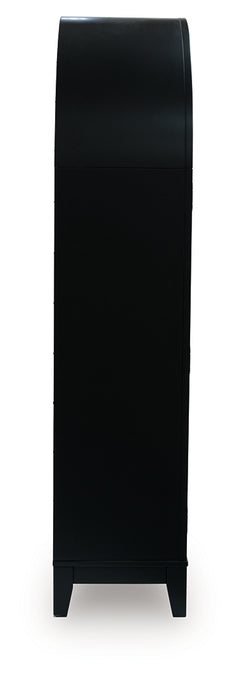 Dagandale Black/Natural Accent Cabinet - Ornate Home