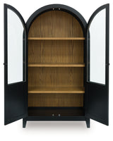 Dagandale Black/Natural Accent Cabinet - Ornate Home