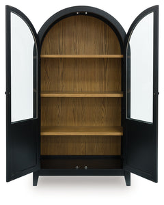 Dagandale Black/Natural Accent Cabinet - Ornate Home