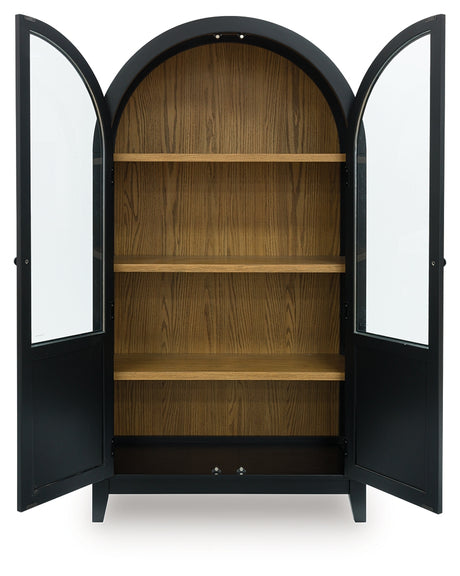 Dagandale Black/Natural Accent Cabinet - Ornate Home