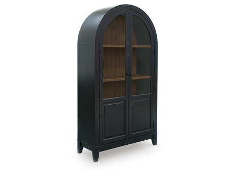 Dagandale Black/Natural Accent Cabinet - Ornate Home