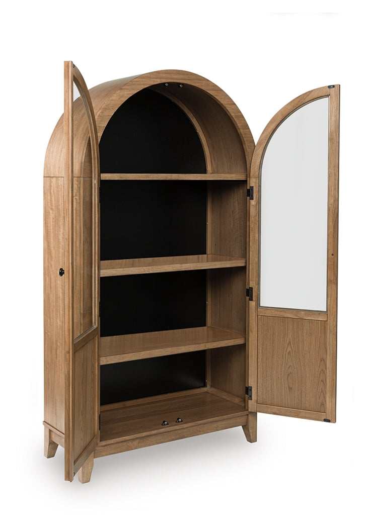 Dagandale Natural/Black Accent Cabinet - Ornate Home