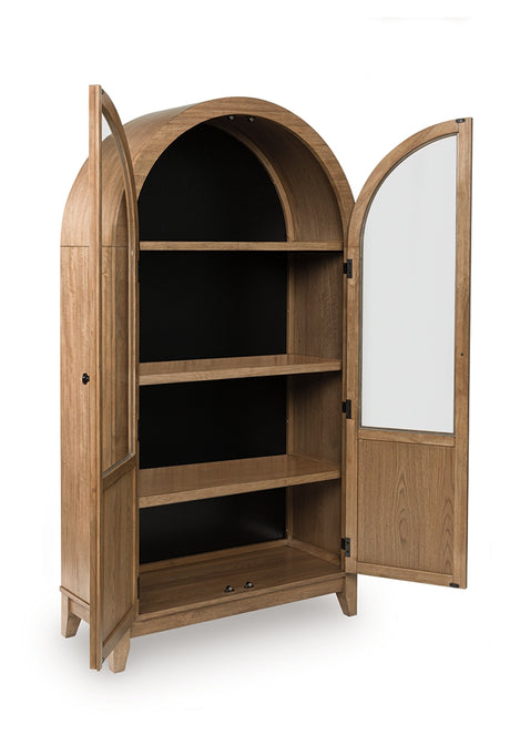 Dagandale Natural/Black Accent Cabinet - Ornate Home