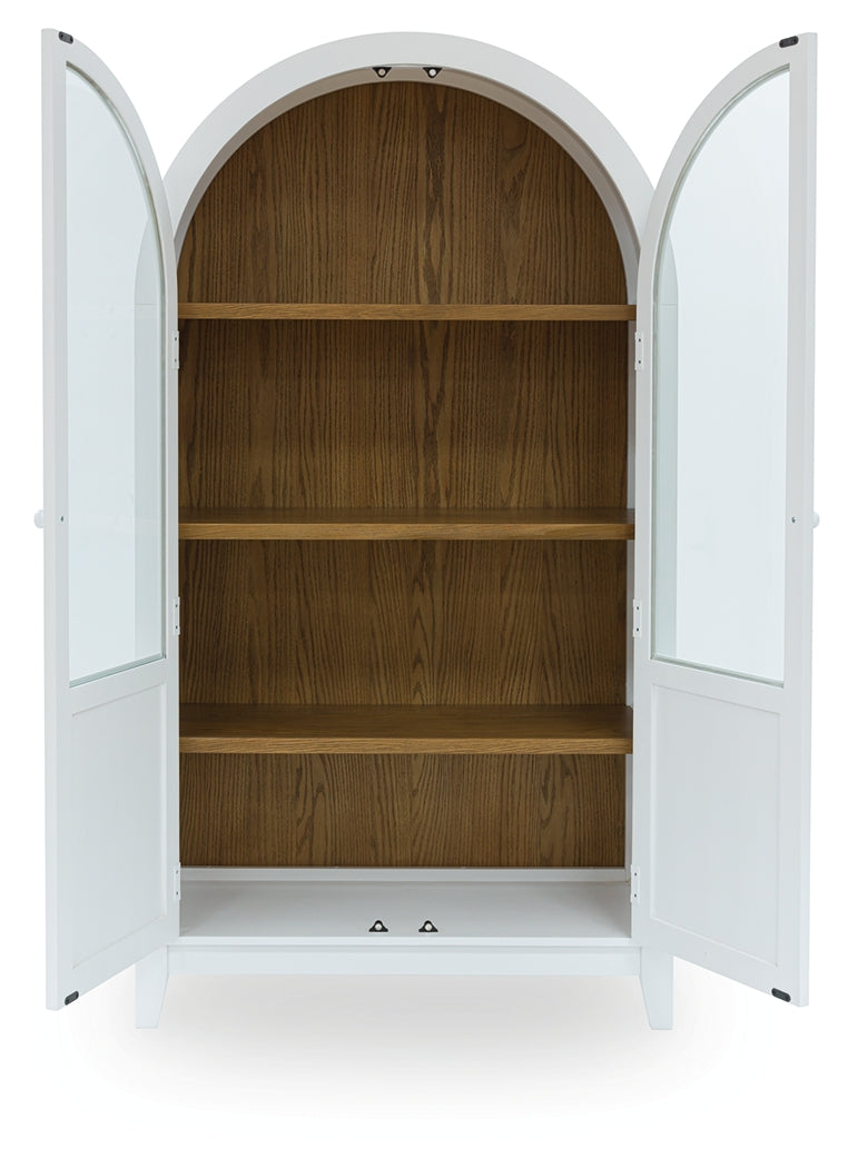 Dagandale White/Natural Accent Cabinet - Ornate Home
