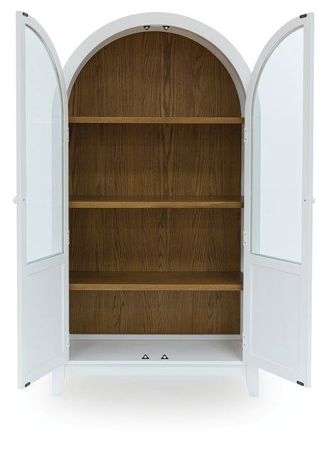Dagandale White/Natural Accent Cabinet - Ornate Home