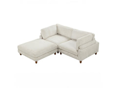 Dagenham Beige Sectional 2 Piece With Ottoman - Ornate Home
