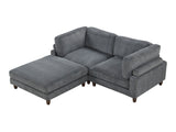 Dagenham Gray Sectional 2 Piece With Ottoman - Ornate Home