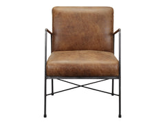 Dagwood Brown Leather Armchair - Ornate Home