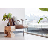 Dagwood Brown Leather Armchair - Ornate Home