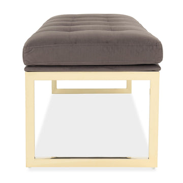Dahlia Gold/Brown Velvet Accent Bench - Ornate Home