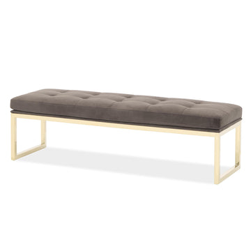 Dahlia Gold/Brown Velvet Accent Bench - Ornate Home