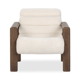 Dahlia Ivory Fleece Accent Chair - Ornate Home