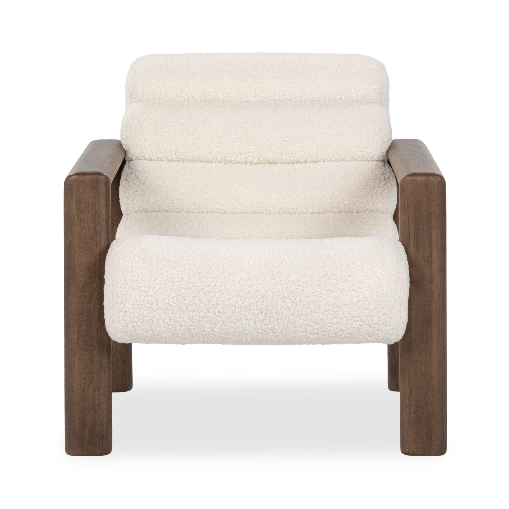 Dahlia Ivory Fleece Accent Chair - Ornate Home