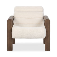 Dahlia Ivory Fleece Accent Chair - Ornate Home