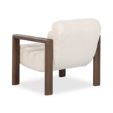Dahlia Ivory Fleece Accent Chair - Ornate Home