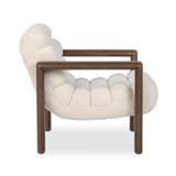 Dahlia Ivory Fleece Accent Chair - Ornate Home