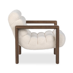 Dahlia Ivory Fleece Accent Chair - Ornate Home