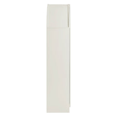 Dahlia White 78 Inch Fluted and Scalloped Arched Storage Cabinet - Ornate Home