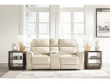 Dahlmoore Almond Power Loveseat w/Console (Online Special Price) - Ornate Home