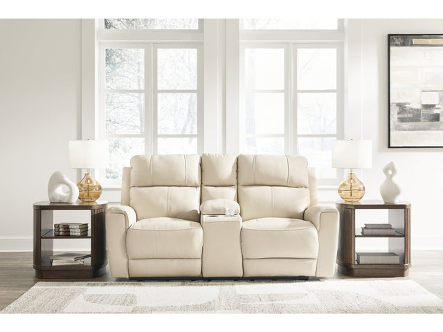 Dahlmoore Almond Power Loveseat w/Console (Online Special Price) - Ornate Home