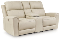 Dahlmoore Almond Power Loveseat w/Console - Ornate Home
