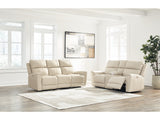 Dahlmoore Almond Power Reclining Sofa and Loveseat - Ornate Home