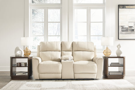 Dahlmoore Almond Power Reclining Sofa and Loveseat - Ornate Home