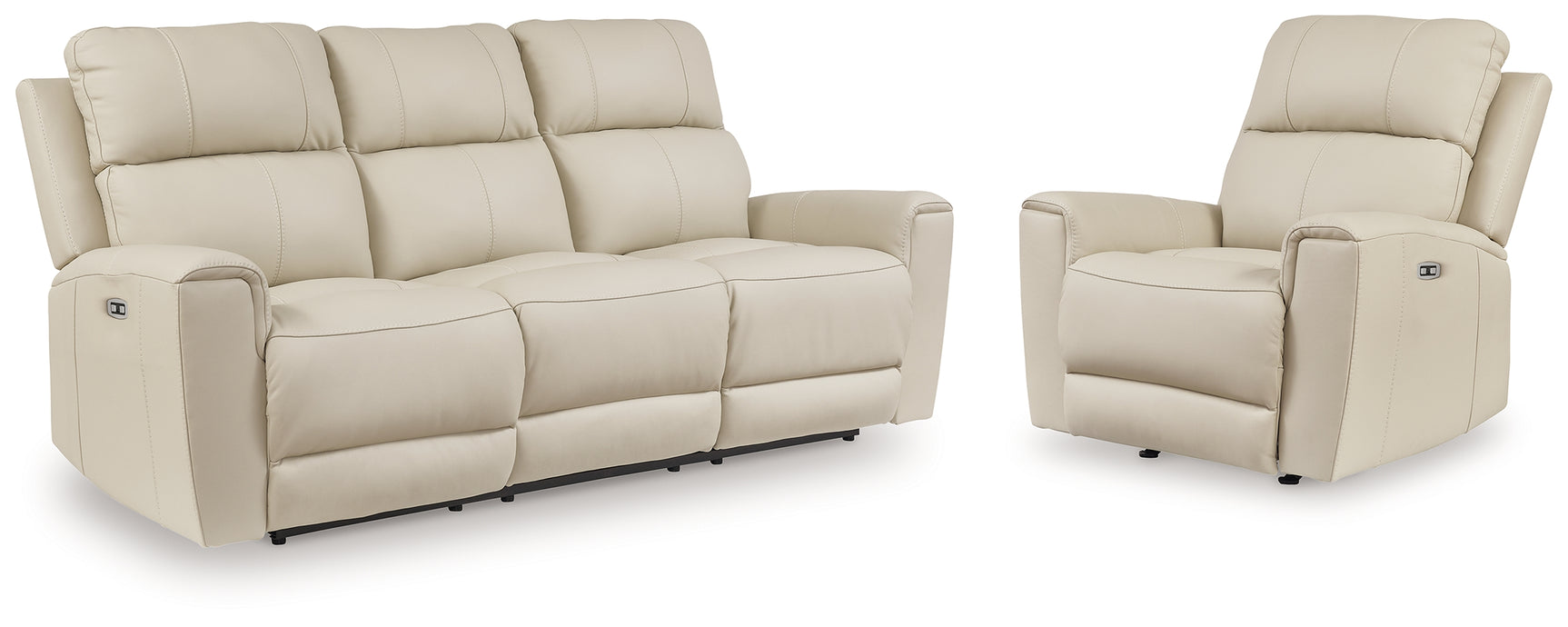 Dahlmoore Almond Power Reclining Sofa and Power Recliner - Ornate Home