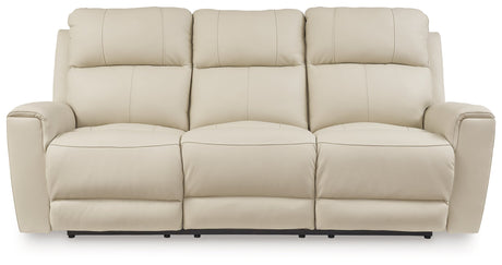Dahlmoore Almond Reclining Power Sofa - Ornate Home