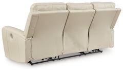 Dahlmoore Almond Reclining Power Sofa - Ornate Home
