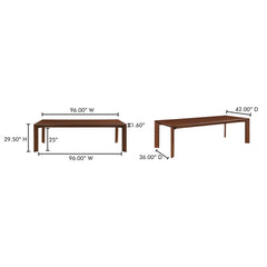 Daifuku Brown Large Dining Table - Ornate Home