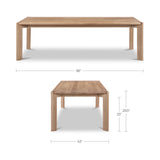 Daifuku Brushed Natural Oak Large Dining Table - Ornate Home