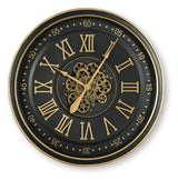 Dairton Black/Gold Finish Wall Clock - Ornate Home