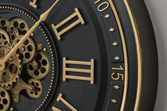 Dairton Black/Gold Finish Wall Clock - Ornate Home