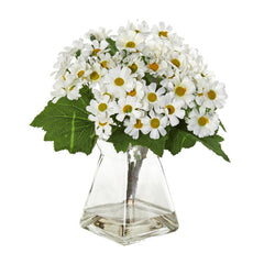 Daisy Artificial Arrangement in Vase (Set of 2) - Ornate Home