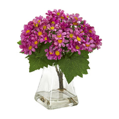 Daisy Artificial Arrangement in Vase (Set of 2) - Ornate Home