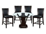Daisy Espresso-/ Dark Brown 5-piece Dinig Table Set - Ornate Home