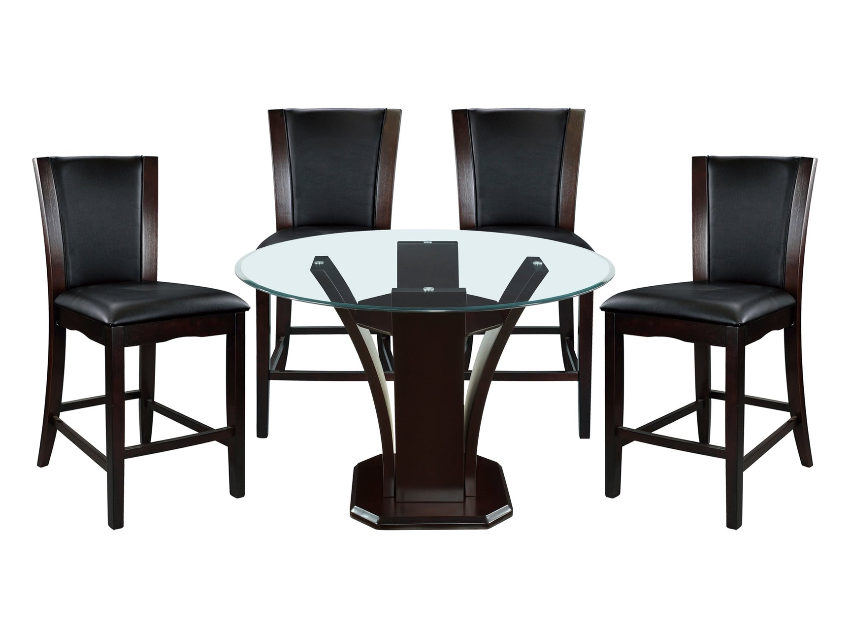 Daisy Espresso-/ Dark Brown 5-piece Dinig Table Set - Ornate Home