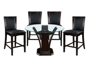 Daisy Espresso-/ Dark Brown 5-piece Dinig Table Set - Ornate Home