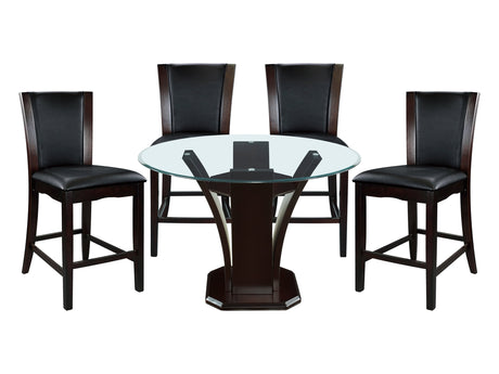 Daisy Espresso-/ Dark Brown 5-piece Dinig Table Set - Ornate Home