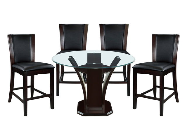 Daisy Espresso-/ Dark Brown 5-piece Dinig Table Set - Ornate Home