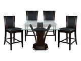 Daisy Espresso-/ Dark Brown 5-piece Dinig Table Set - Ornate Home