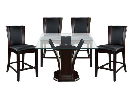Daisy Espresso-/ Dark Brown 5-piece Dinig Table Set - Ornate Home