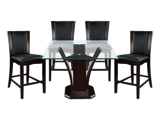 Daisy Espresso-/ Dark Brown 5-piece Dinig Table Set - Ornate Home