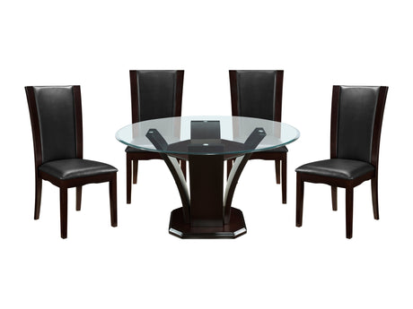 Daisy Espresso-/ Dark Brown 5-piece Dinig Table Set - Ornate Home