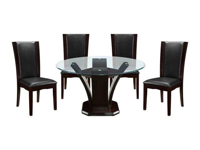 Daisy Espresso-/ Dark Brown 5-piece Dinig Table Set - Ornate Home